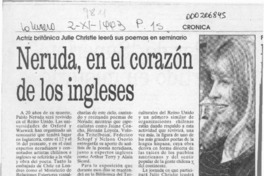 Neruda, en el corazón de los ingleses  [artículo].