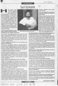 En casa con Saúl Schkolnik  [artículo] Maricarmen Avendaño.