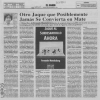 Otro jaque que posiblemente jamás se convierta en mate