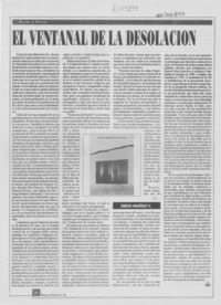 El ventanal de la desolación