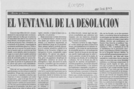 El ventanal de la desolación