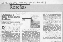 Estudios sobre la historia del arte en Chile republicano  [artículo] Luis Vargas Saavedra.