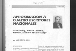 Aproximación a cuatro escritores nacionales