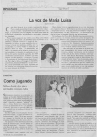 La voz de María Luisa