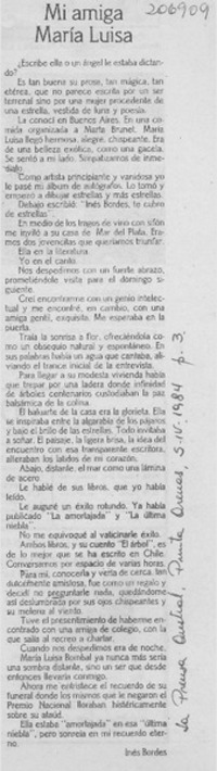 Mi amiga María Luisa