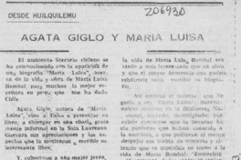 Agata Gligo y María Luisa