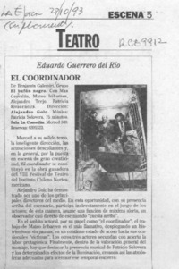 Teatro  [artículo] Eduardo Guerrero del Río.