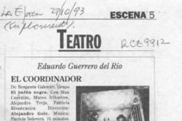 Teatro  [artículo] Eduardo Guerrero del Río.