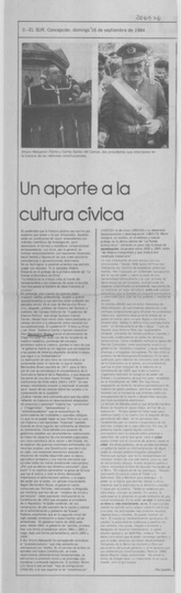 Un aporte a la cultura cívica