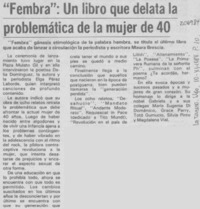 "Fembra", un libro que delata la problemática de la mujer de 40