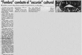 "Fembra" combate el "oscurón" cultural