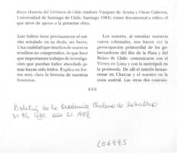 "Breve historia del territorio de Chile"