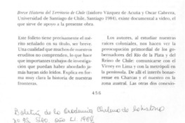 "Breve historia del territorio de Chile"