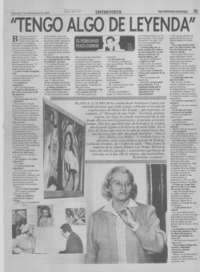 "Tengo algo de leyenda" : [entrevista]