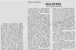 "Bala en boca"