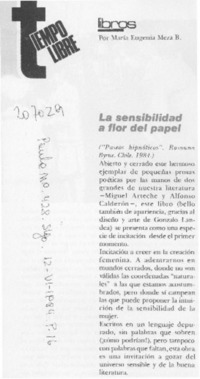 La sensibilidad a flor del papel