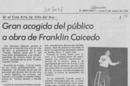Gran acogida del público a obra de Franklin Caicedo