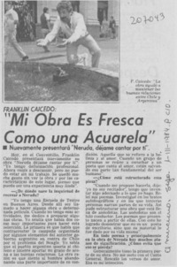 Mi obra es fresca como una acuarela