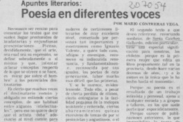 Poesía en diferentes voces