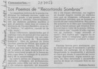 Los poemas de "Recortando sombras"