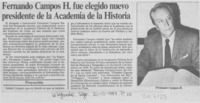 Fernando Campos H. fue elegido nuevo presidente de la Academia de la Historia