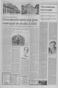 Concepción será una gran metrópoli en el año 2000 : [entrevista]