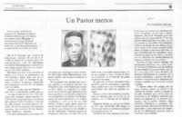 Un pastor menos