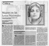 Mujeres en las letras nacionales