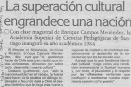 La Superación cultural engrandece una nación
