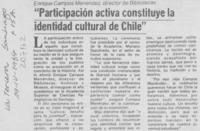 "Participación activa constituye la identidad cultural de Chile"