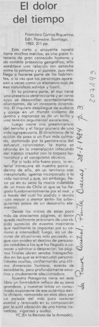 "El dolor del tiempo"
