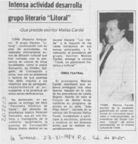 Intensa actividad desarrolla grupo literario "Litoral"