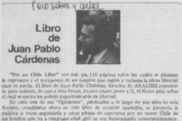 Libro de Juan Pablo Cárdenas