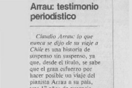Arrau, testimonio periodístico