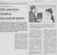 Libro sobre Arrau lanzado en tierra natal del maestro