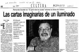 Las cartas imaginarias de un iluminado  [artículo] Andrés F. Rubio.
