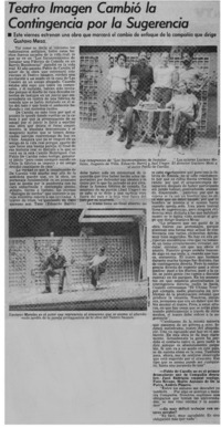 Teatro Imagen cambió la contingencia por la sugerencia