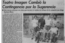 Teatro Imagen cambió la contingencia por la sugerencia