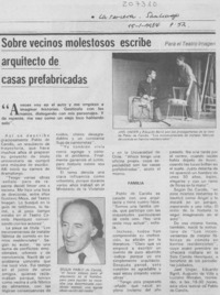 Sobre vecinos molestosos escribe arquitecto de casas prefabricadas