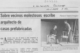 Sobre vecinos molestosos escribe arquitecto de casas prefabricadas