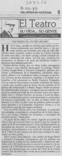 Las viudas de los precursores