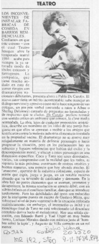 "Los inconvenientes de instalar una fábrica de comida en barrios residenciales"