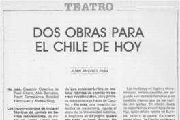 Dos obras para el Chile de hoy