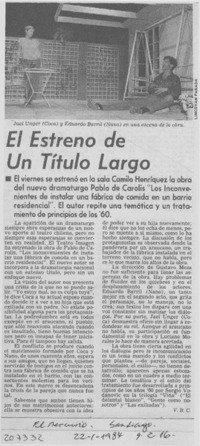 El estreno de un título largo