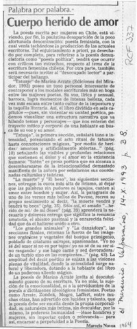 Cuerpo herido de amor