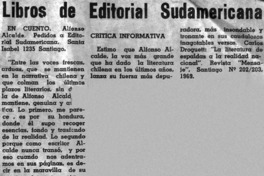 Libros de Editorial Sudamericana