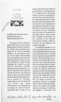 La playa de los alacranes  [artículo] Eduardo Briceño.