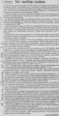 Tres cuentistas escolares