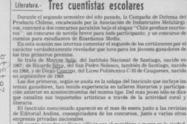 Tres cuentistas escolares