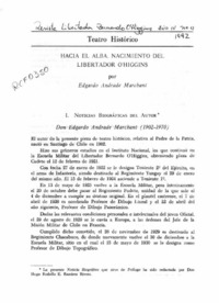 Hacia el alba, nacimiento del Libertador O'Higgins  [artículo].